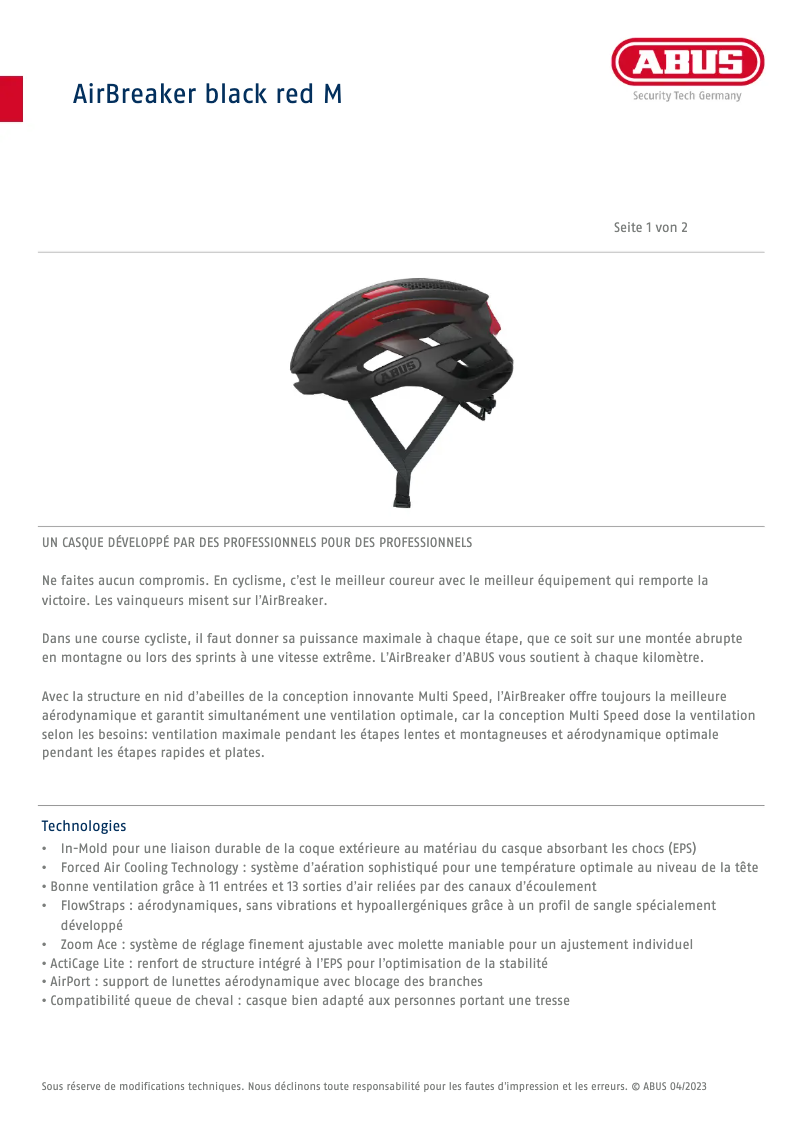 Imagen de la primera página del manual del dispositivo AirBreaker