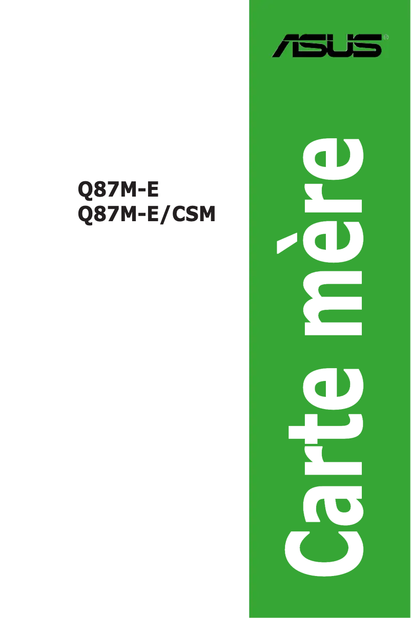 Page 1 de la notice Manuel utilisateur Asus Q87M-E