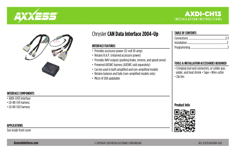 Página 1 del manual Manual de usuario AXESS AXDI-CH13