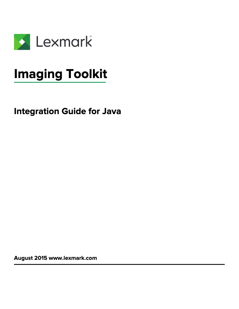 Página 1 del manual Manual de usuario Lexmark Imaging Toolkit