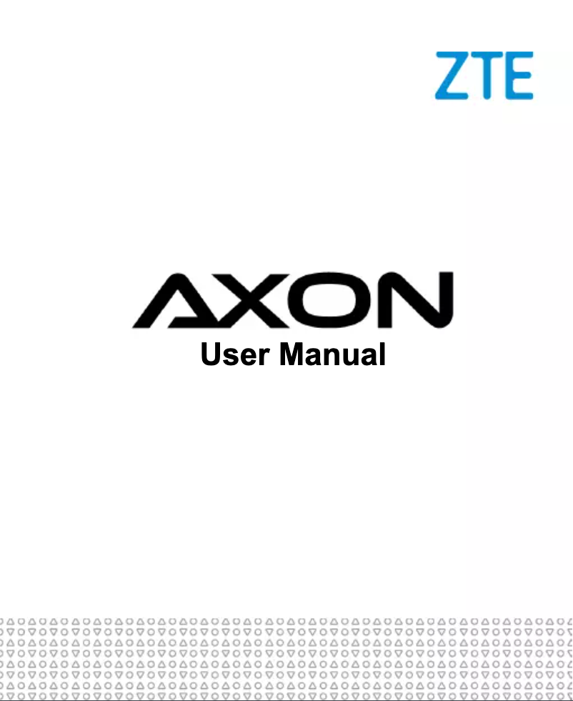 Page 1 de la notice Manuel utilisateur ZTE Axon Pro