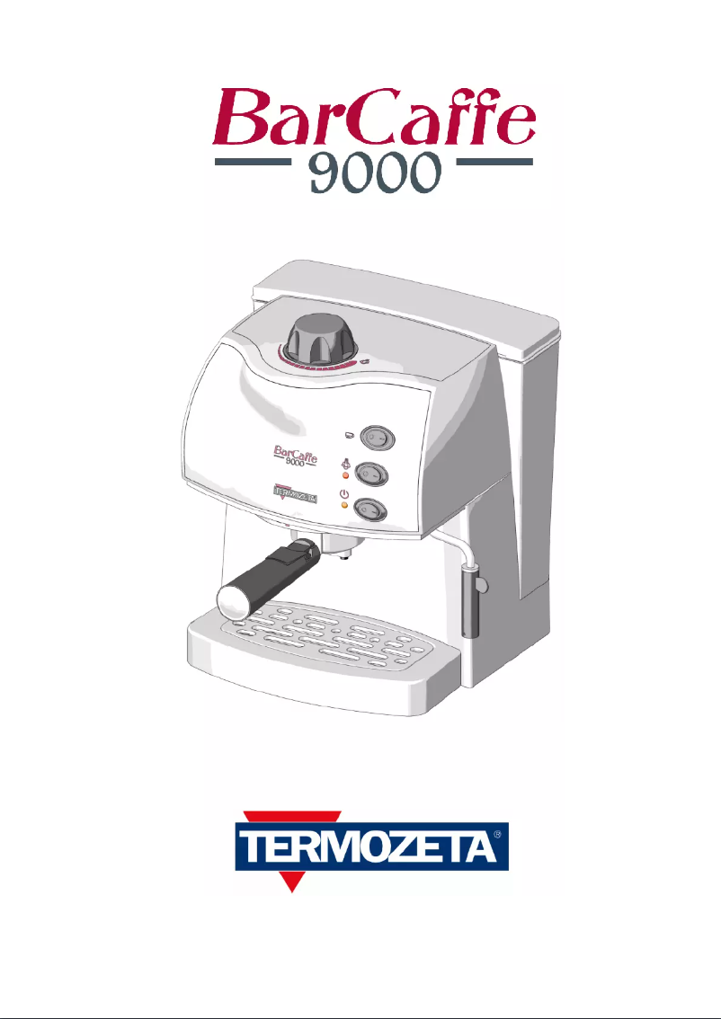 Page 1 de la notice Manuel utilisateur Termozeta BarCaffe 9000