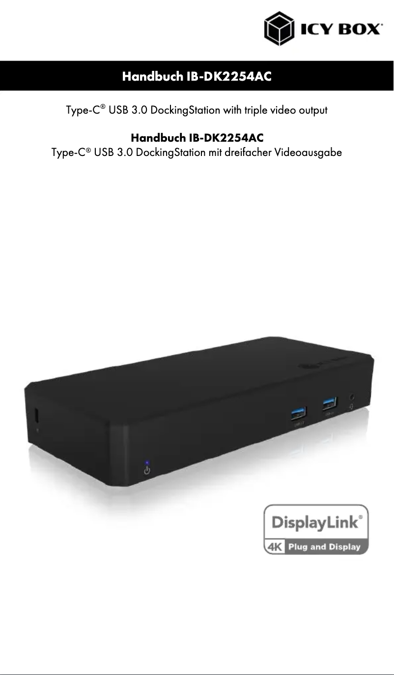 Página 1 del manual Manual de instrucciones Icy Box IB-DK2254AC