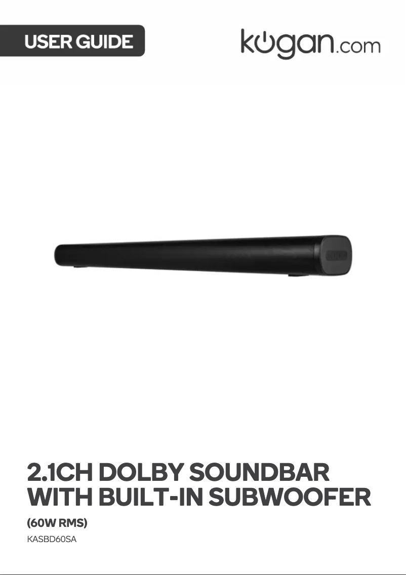 Page 1 de la notice Manuel utilisateur Kogan KASBD60SA