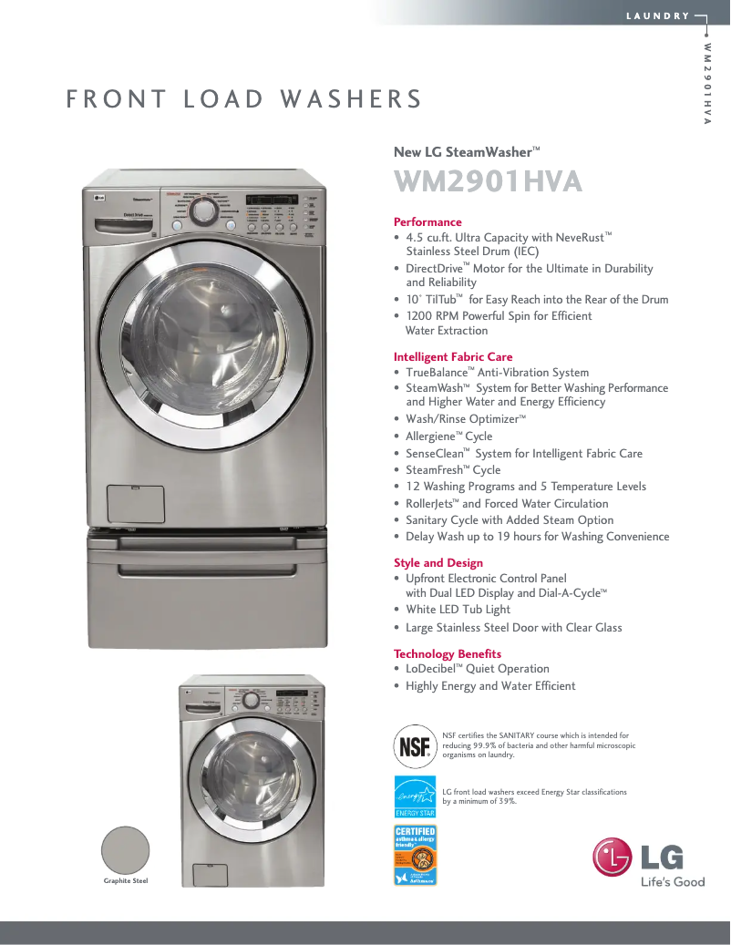 Image de la première page du manuel de l'appareil WM2901HVA