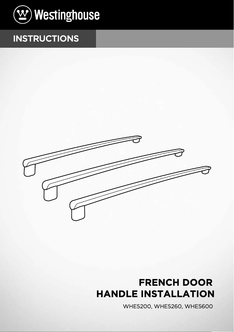 Page n°1 - Guide d'installation Westinghouse WHE5200SA