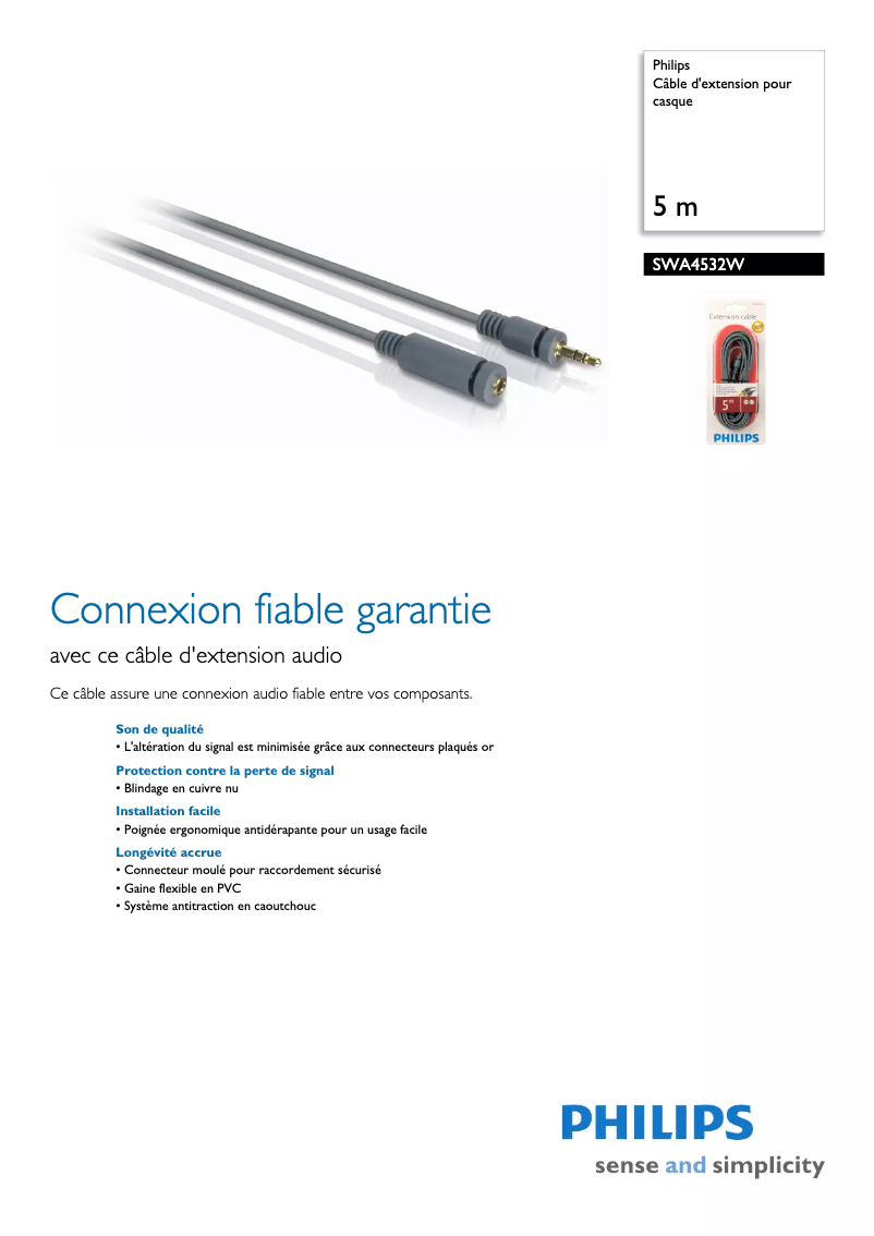 Page n°1 - Fiche technique Philips SWA4532W