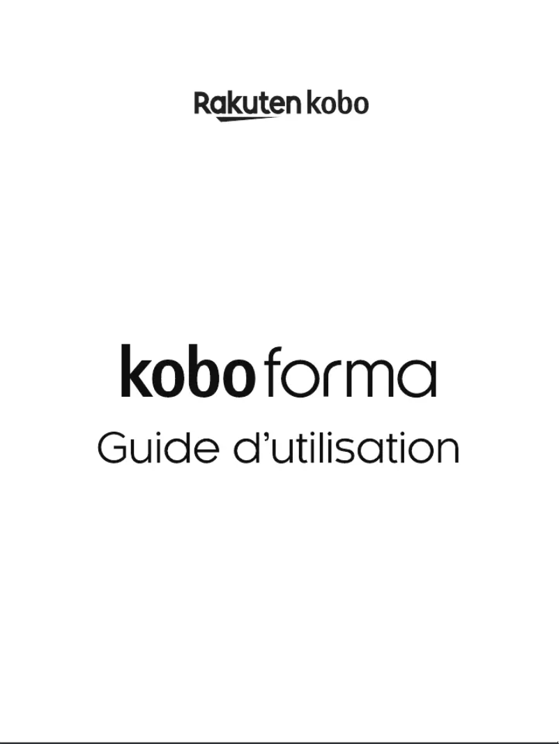 Page n°1 - Manuel utilisateur Kobo Forma