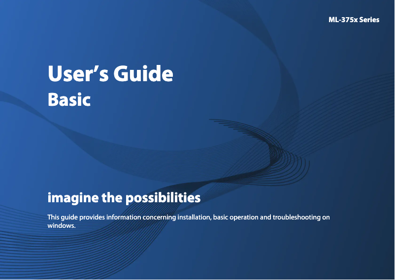 Page 1 de la notice Manuel utilisateur Samsung ML-3753ND