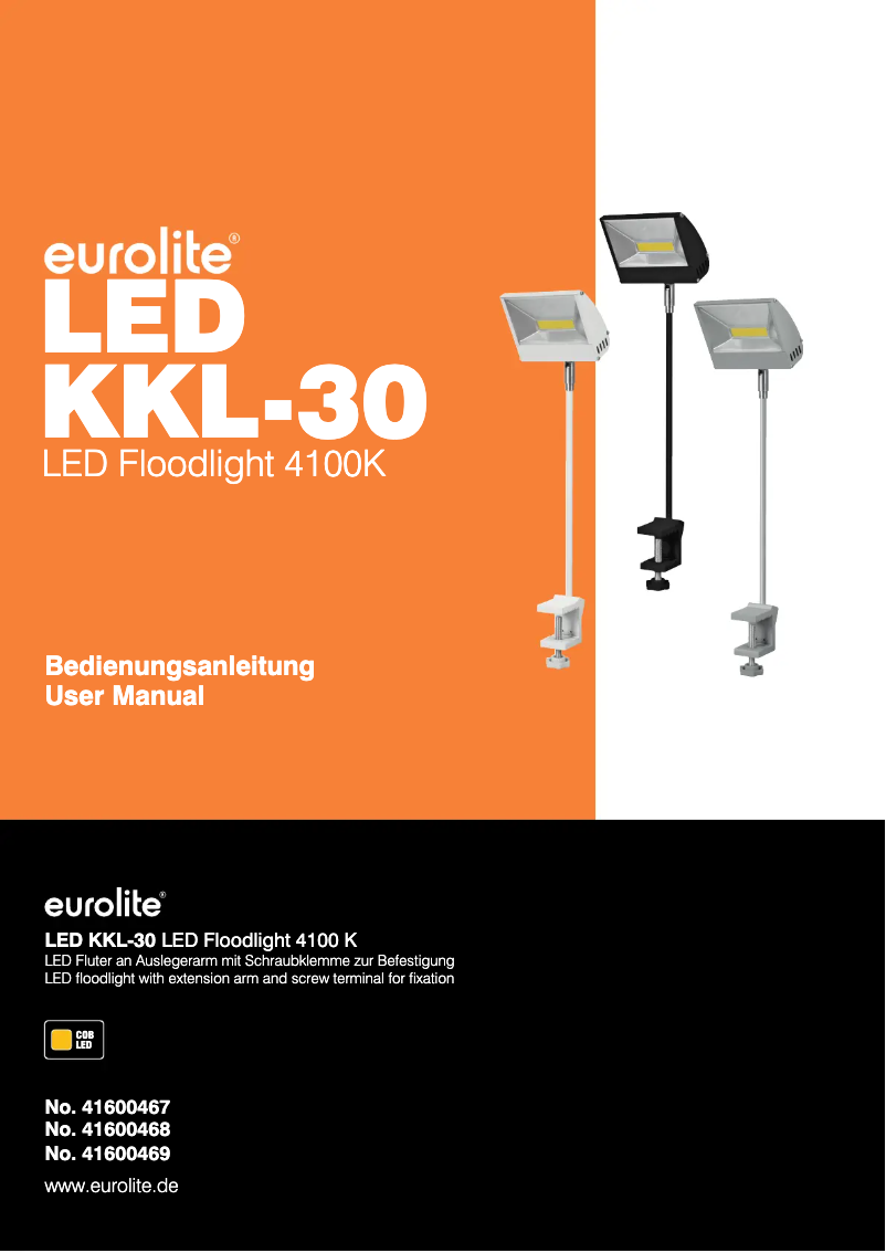 Page 1 de la notice Manuel utilisateur Eurolite LED KKL-30
