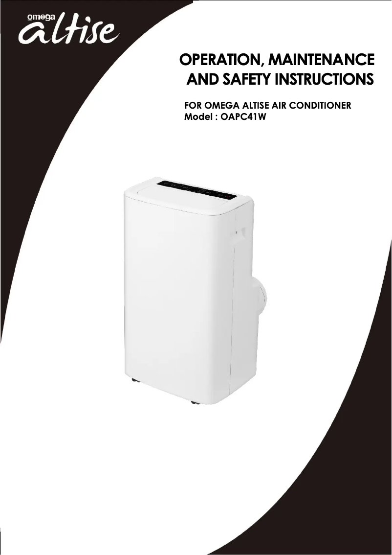 Page n°1 - Manuel utilisateur Omega Altise OAPC41W