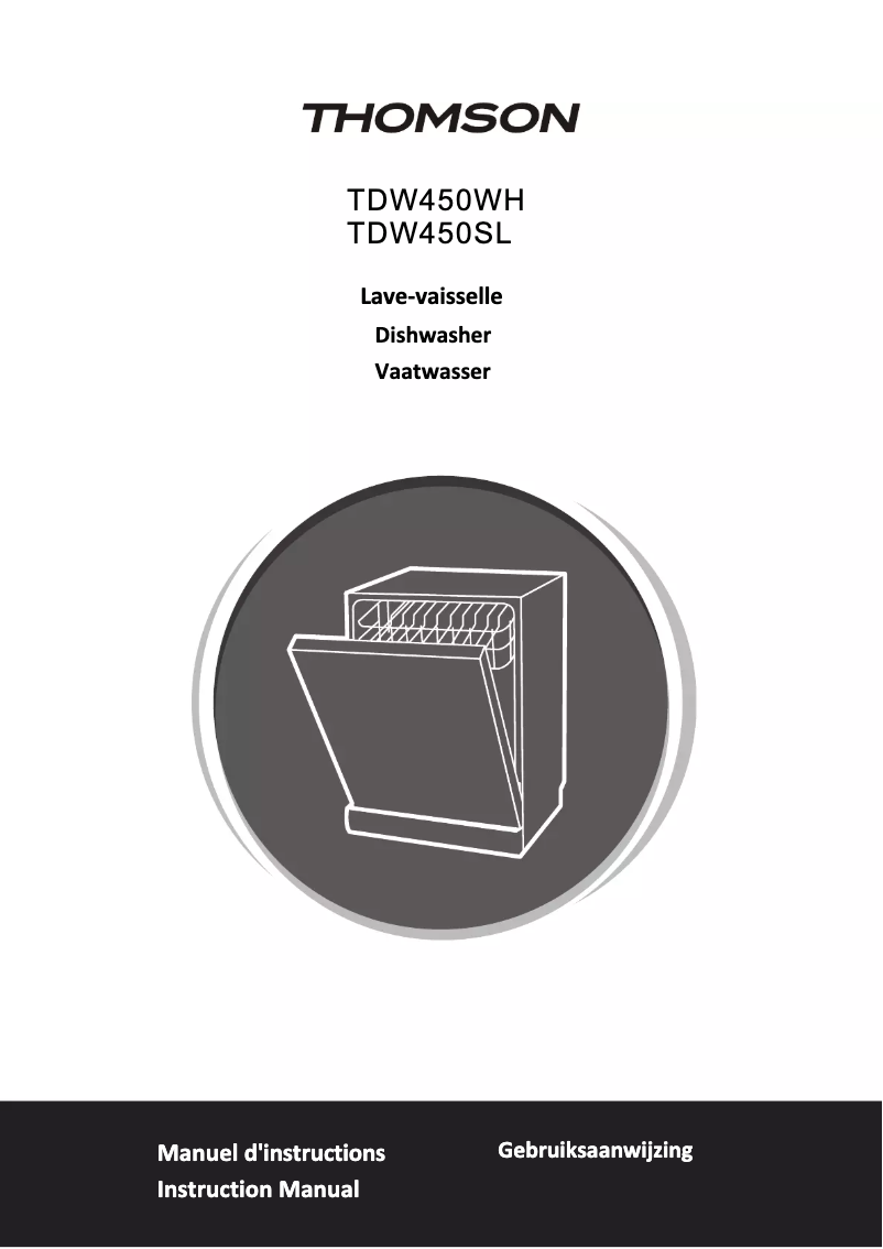 Page n°1 - Manuel utilisateur Thomson TDW 450 WH