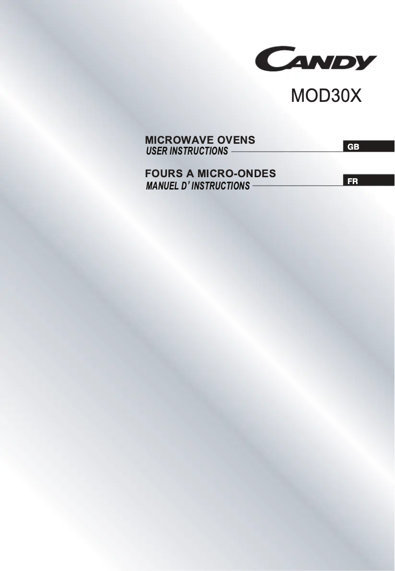 Page n°1 - Manuel utilisateur Candy MOD30X