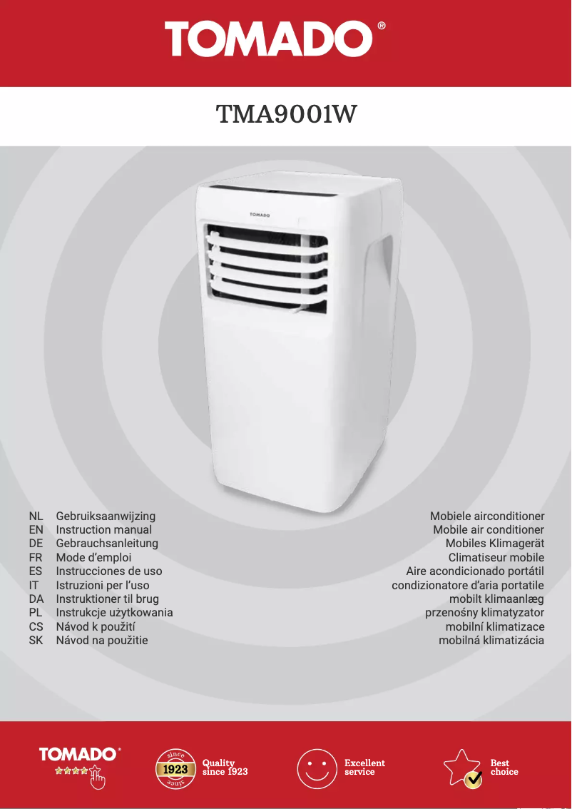 Image de la première page du manuel de l'appareil TMA9001W