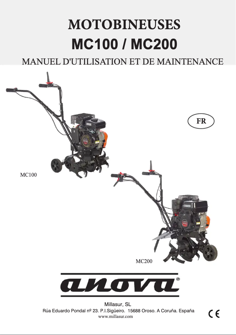 Page n°1 - Manuel utilisateur Anova MC100