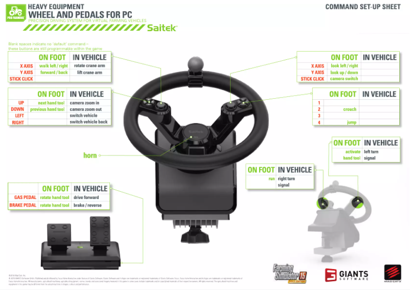 Page n°1 - Manuel utilisateur Saitek Farm Sim Controller