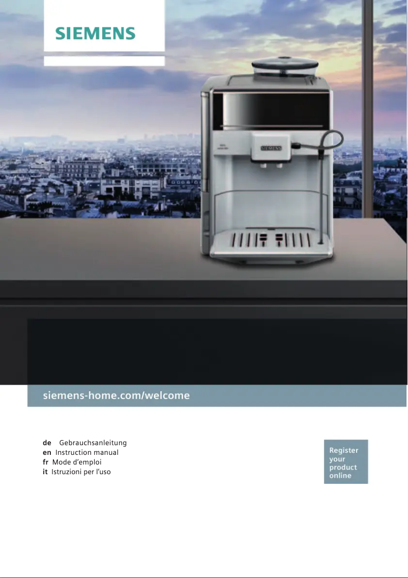 Page n°1 - Manuel utilisateur Siemens EQ.6 s300 TE613501DE