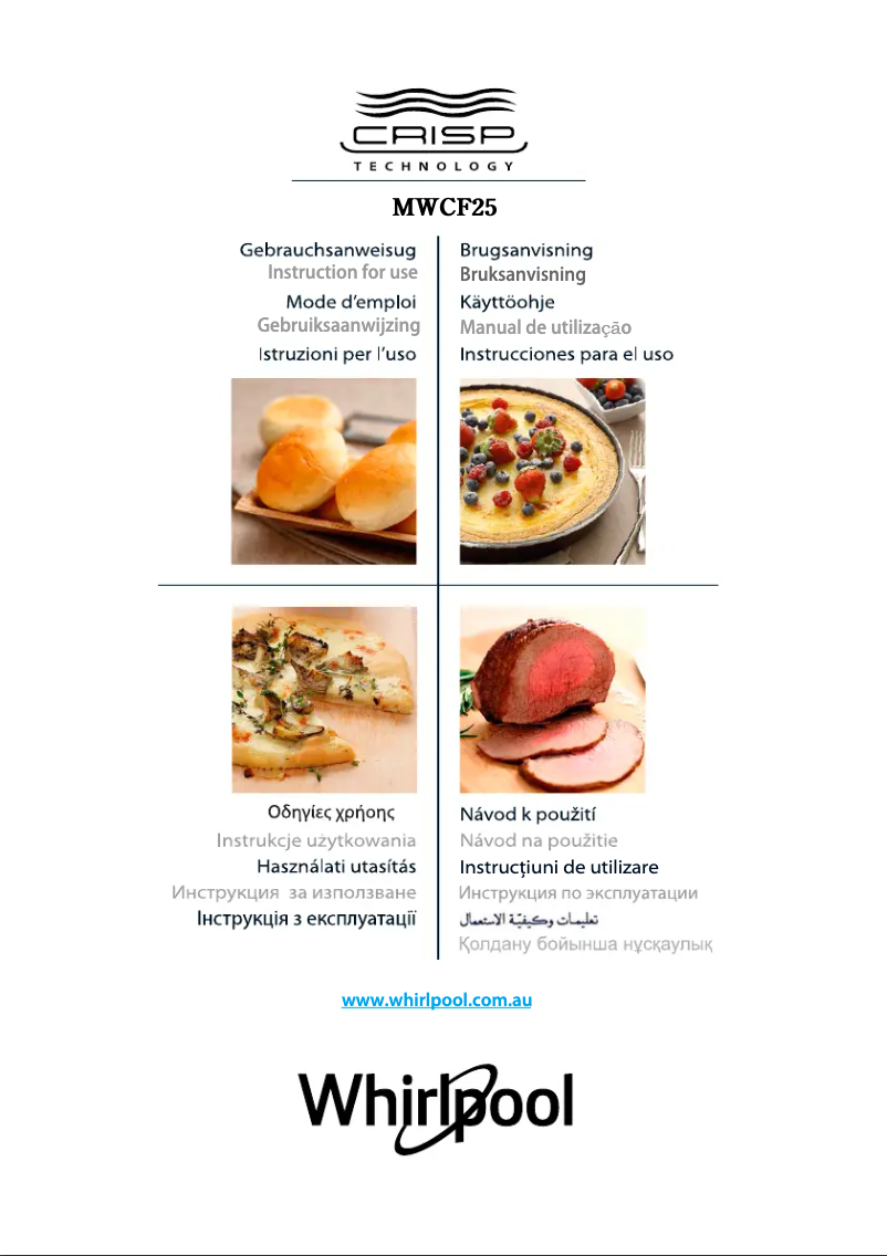 Page 1 de la notice Manuel utilisateur Whirlpool MWCF25BK