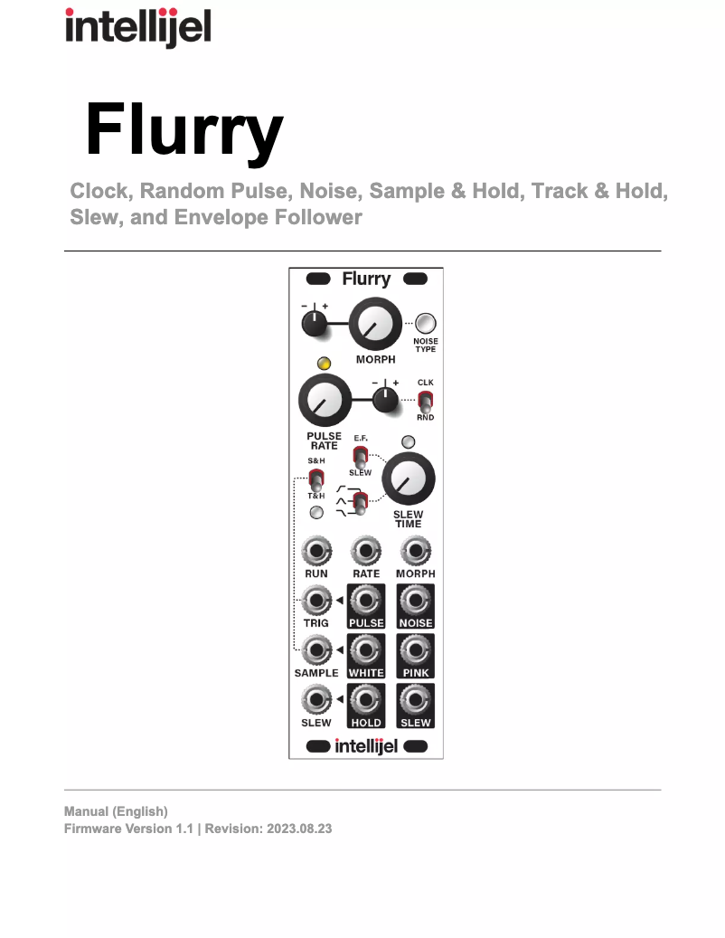 Page n°1 - Manuel utilisateur Intellijel Flurry