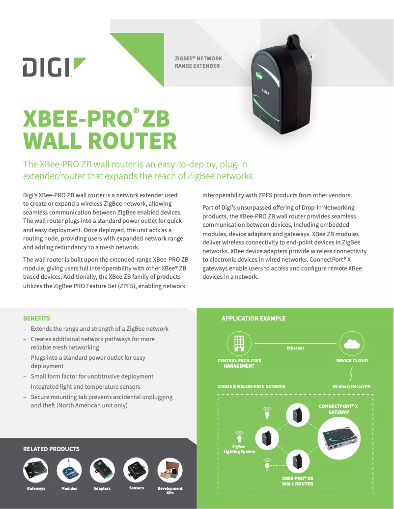 Page n°1 - Manuel utilisateur Digi XR-Z14-CW1P2