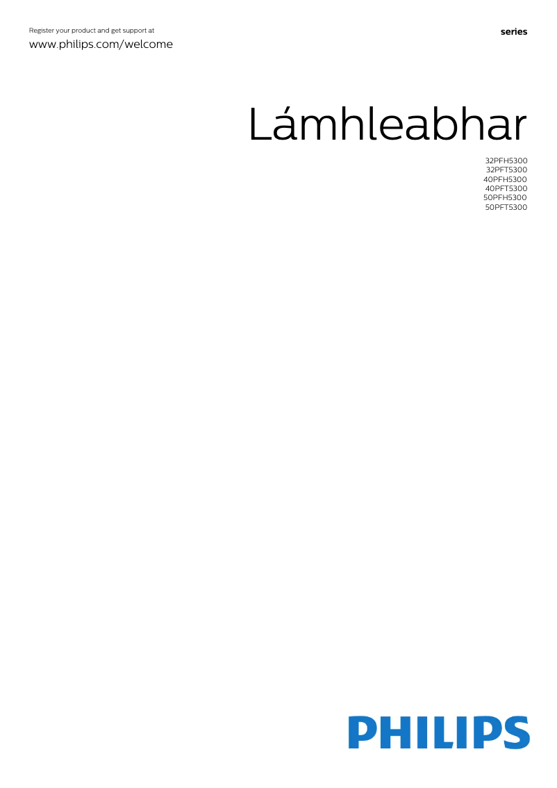 Page 1 de la notice Manuel utilisateur Philips 5300 series 32PFH5300