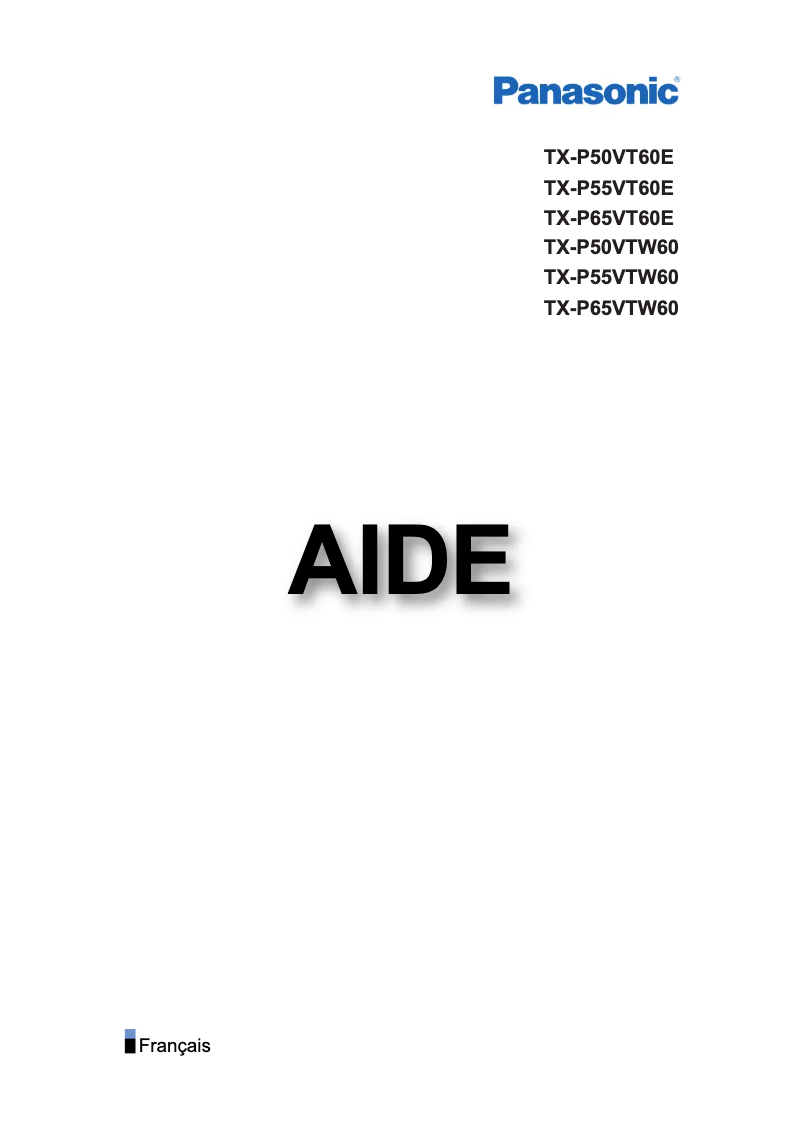 Image de la première page du manuel de l'appareil TX-P65VT60E