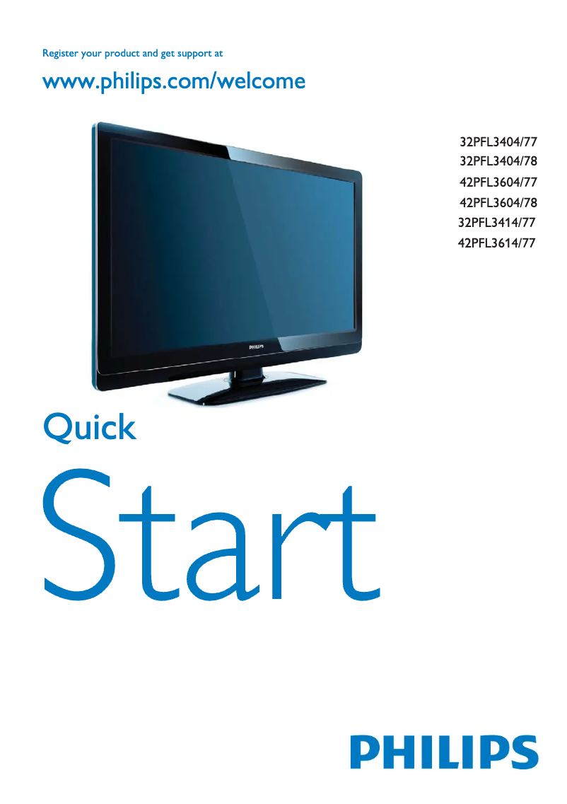 Page 1 de la notice Manuel utilisateur Philips 42PFL3614