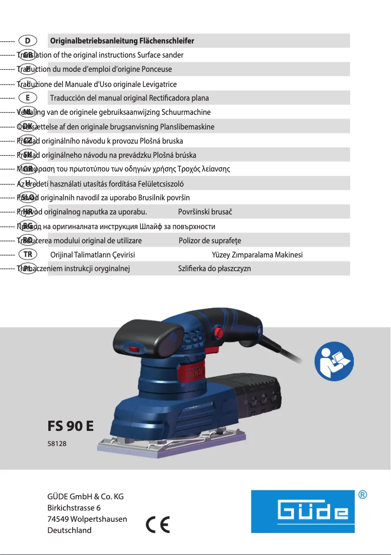 Page n°1 - Manuel utilisateur Güde FS 90