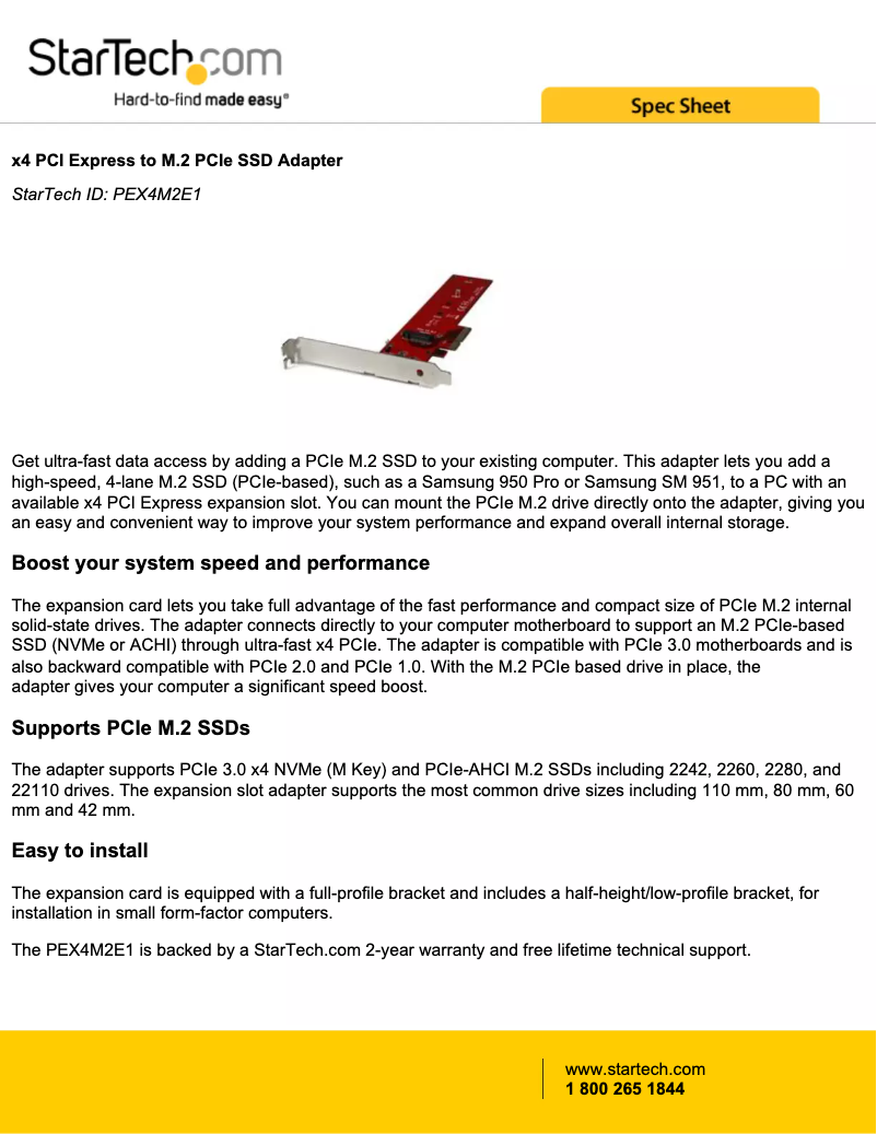 Image de la première page du manuel de l'appareil PEX4M2E1