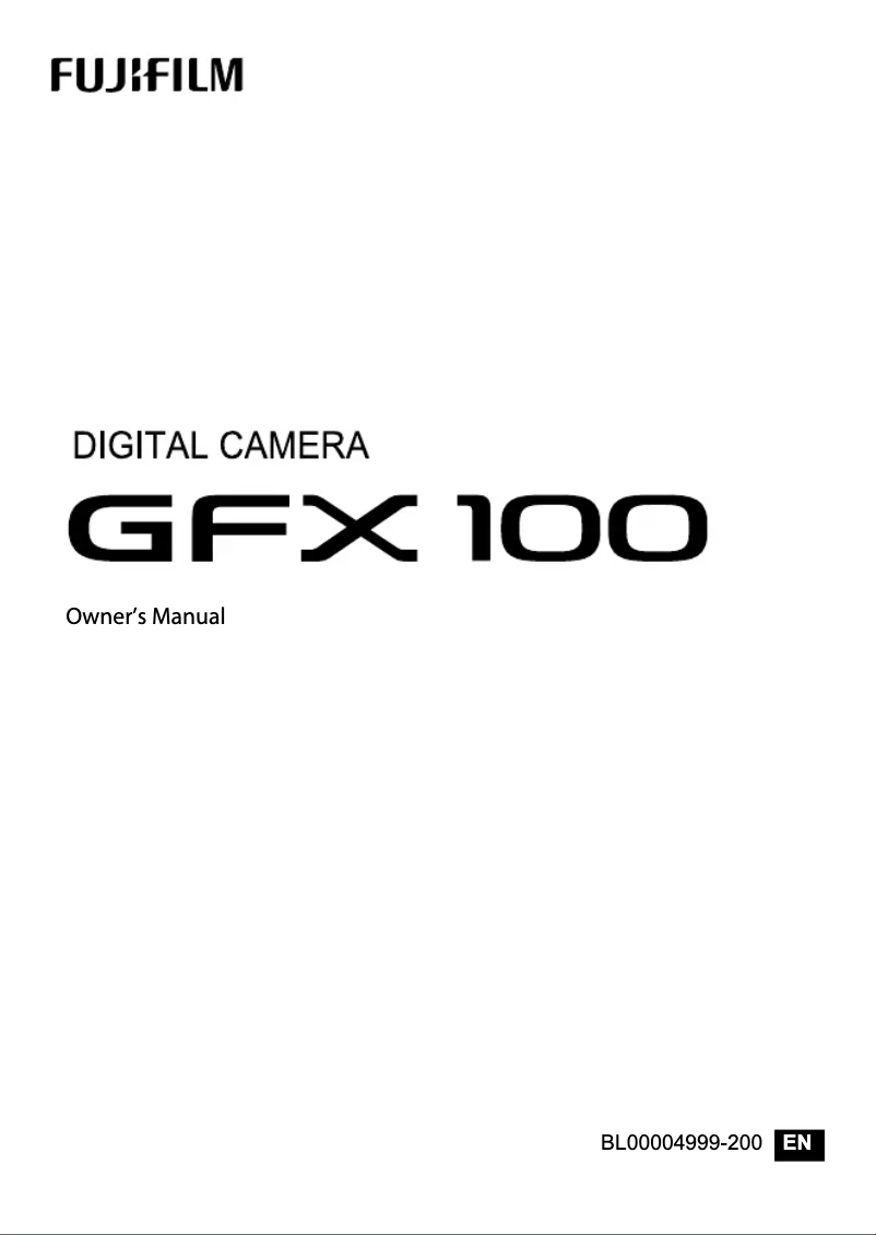 Page n°1 - Manuel utilisateur Fujifilm GFX 100