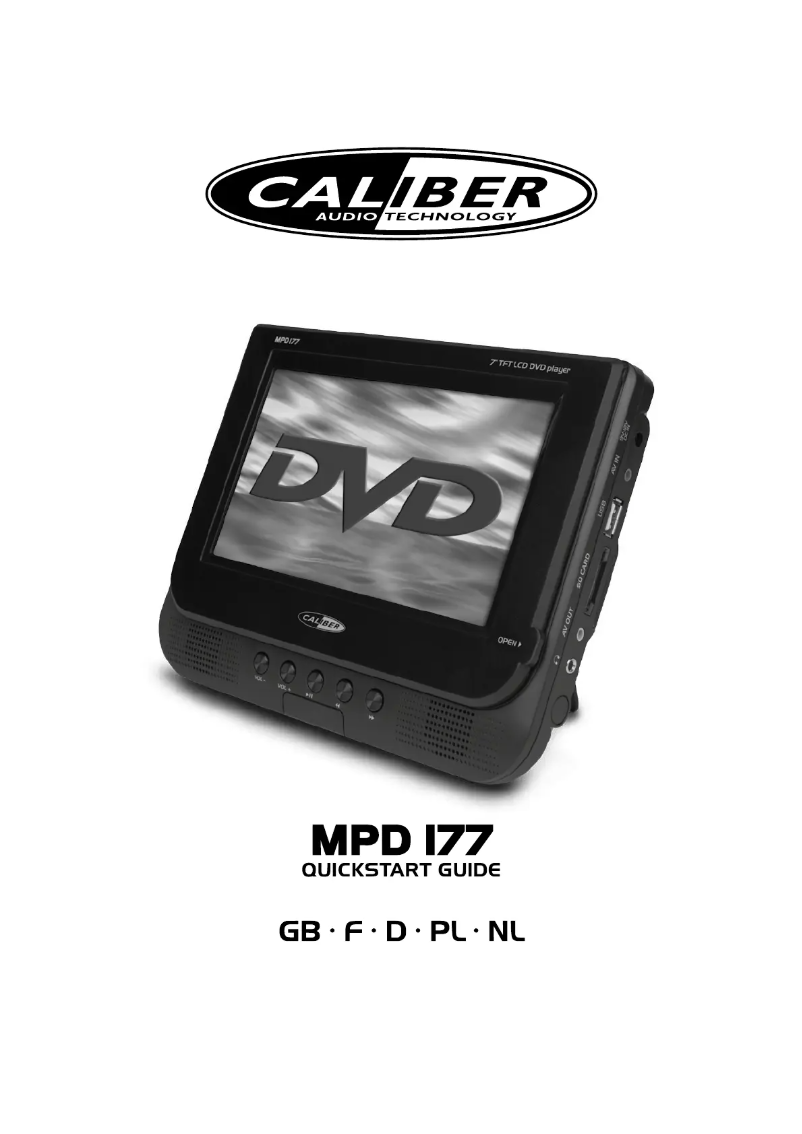 Image de la première page du manuel de l'appareil MPD177