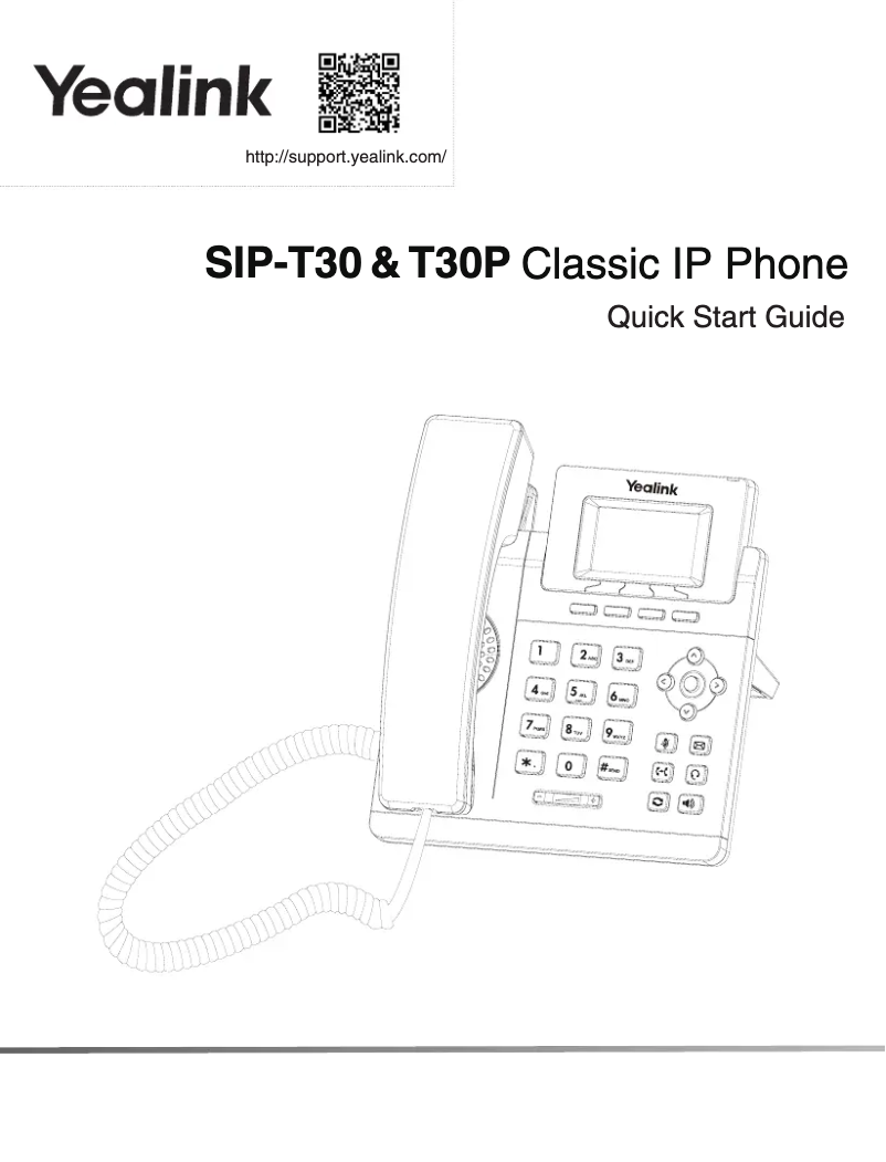 Imagen de la primera página del manual del dispositivo SIP-T30