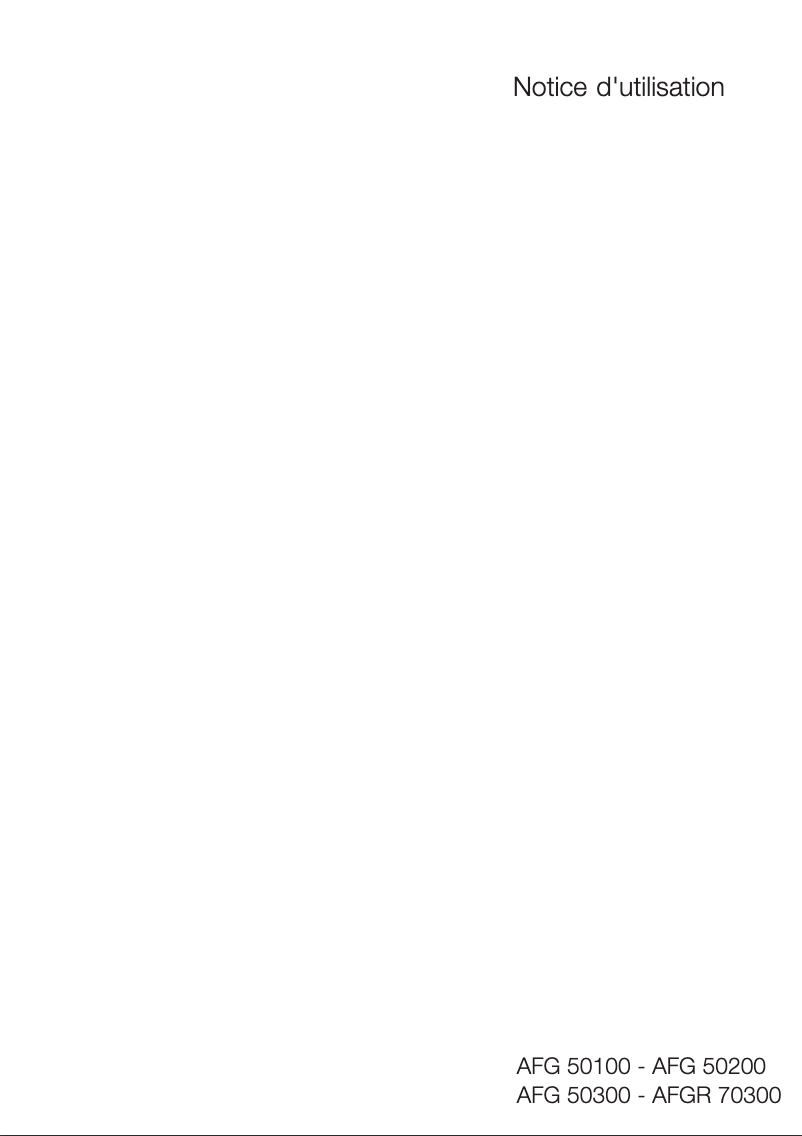 Página 1 del manual Manual de usuario Arthur Martin-Electrolux AFG50200X