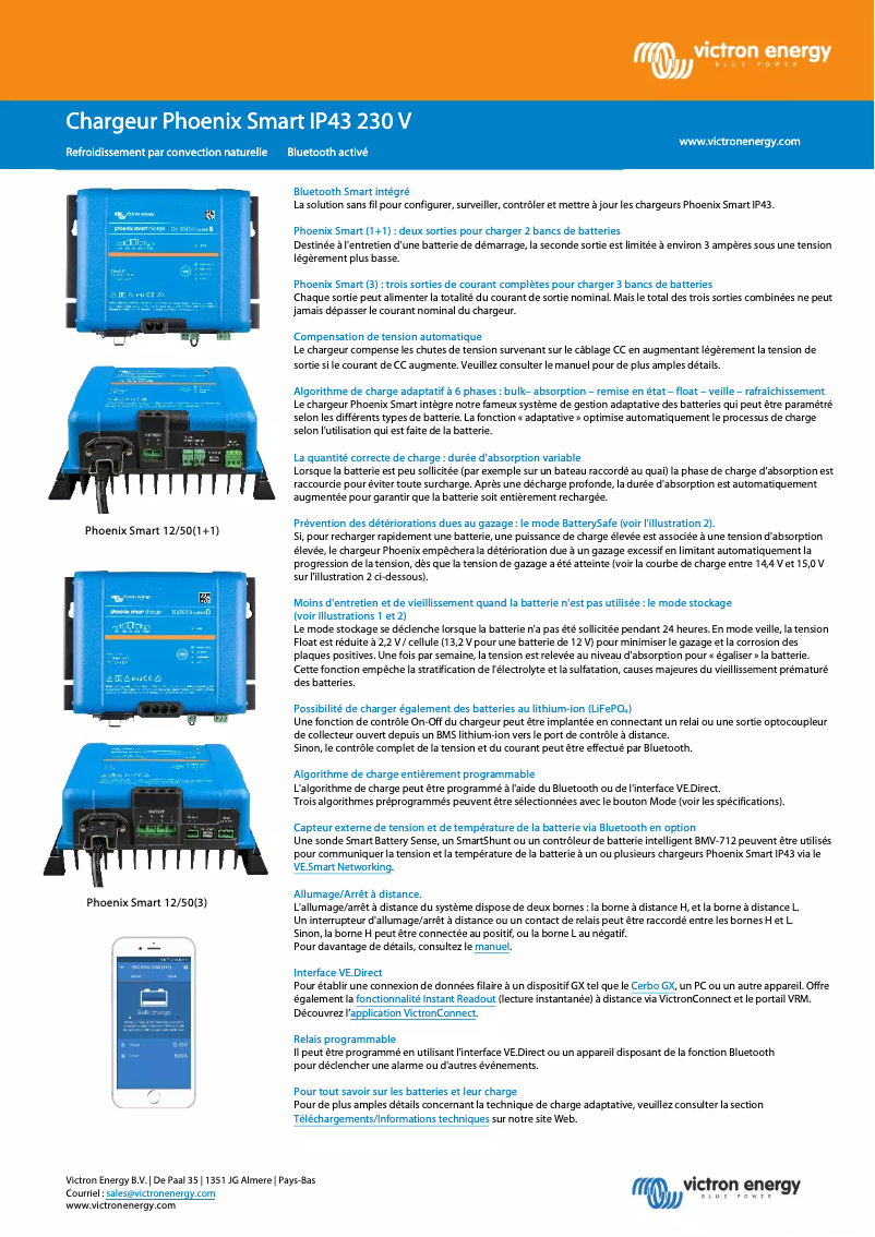 Image de la première page du manuel de l'appareil Phoenix Smart IP43