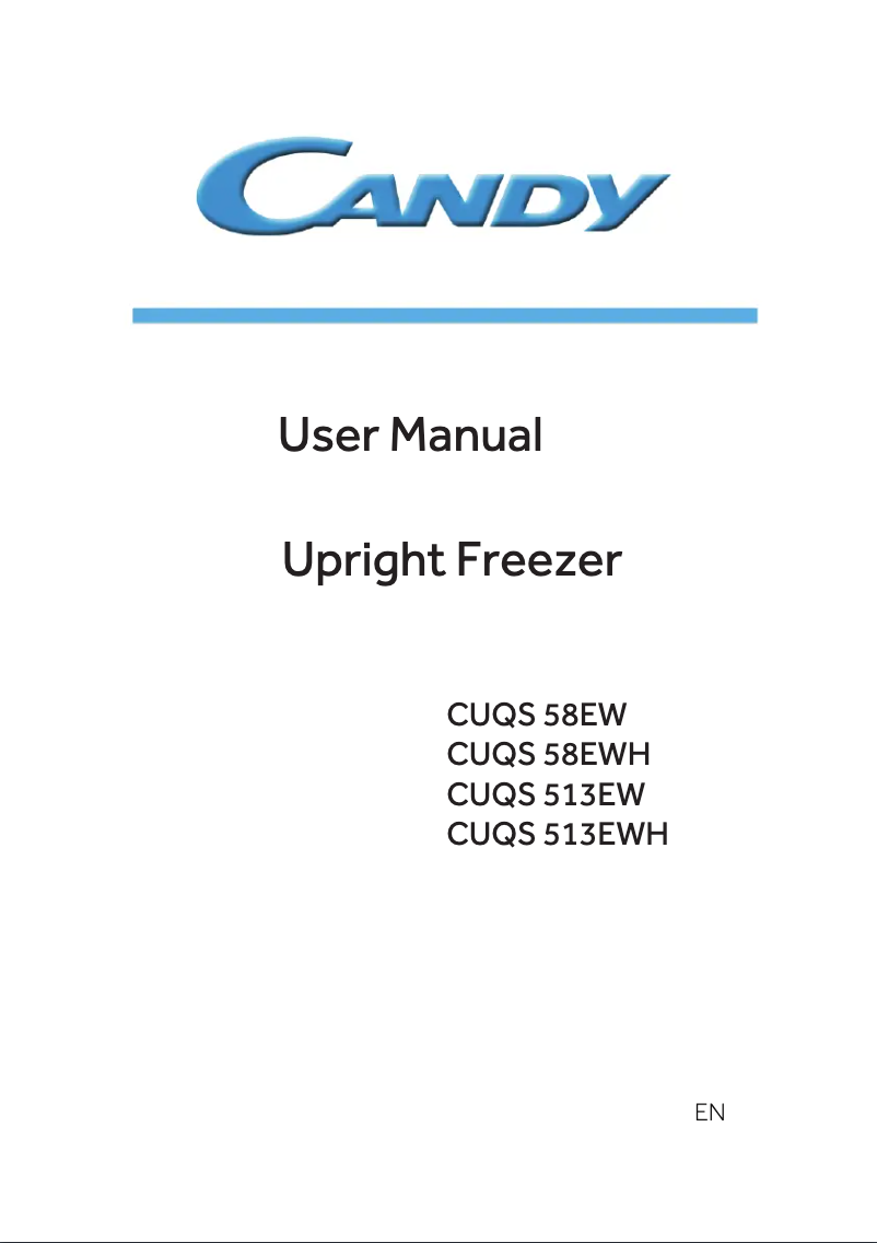 Página 1 del manual Manual de usuario Candy CUQS 58EWH