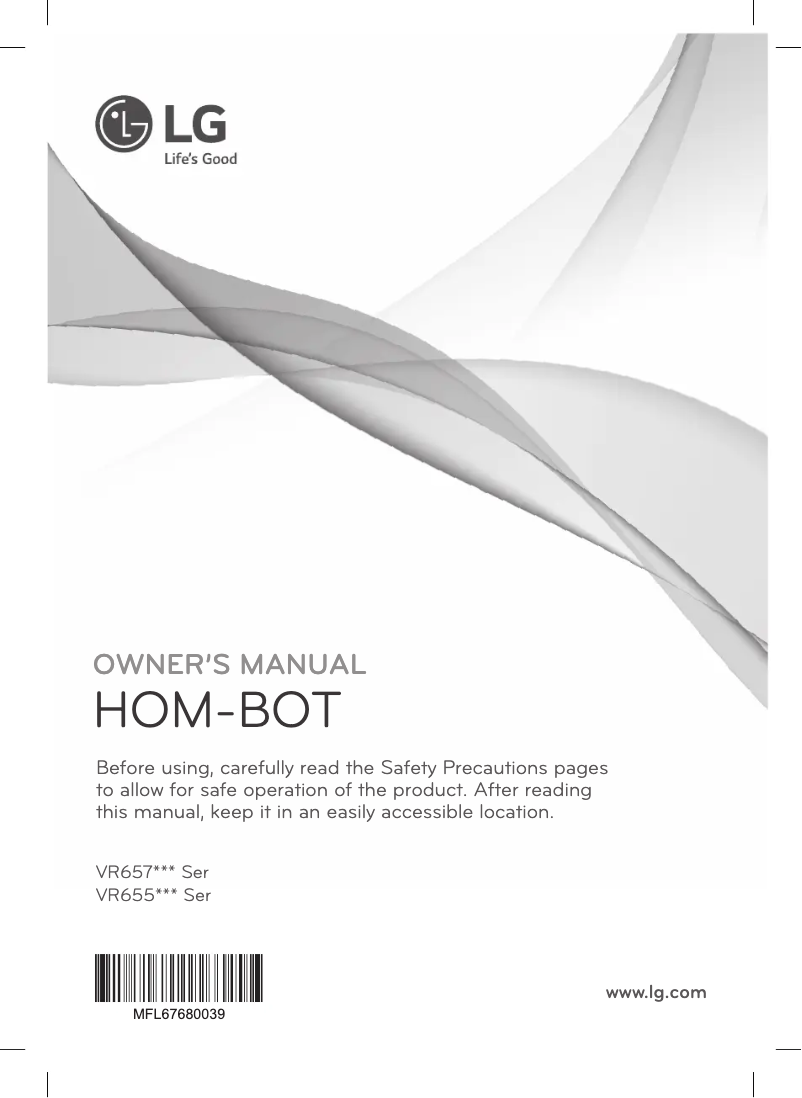 Page n°1 - Manuel utilisateur LG HOM-BOT VR65704LVM