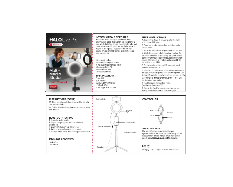 Página 1 del manual Manual de usuario On Air Halo Live Pro