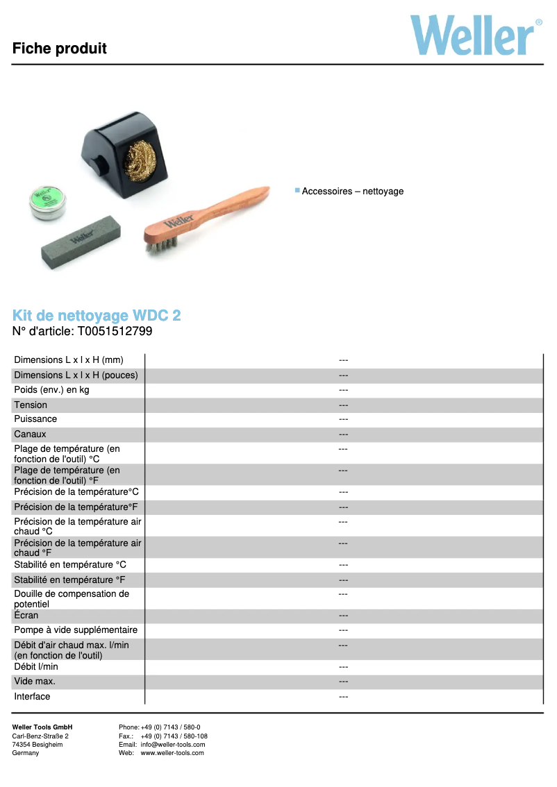 Image de la première page du manuel de l'appareil WDC 2