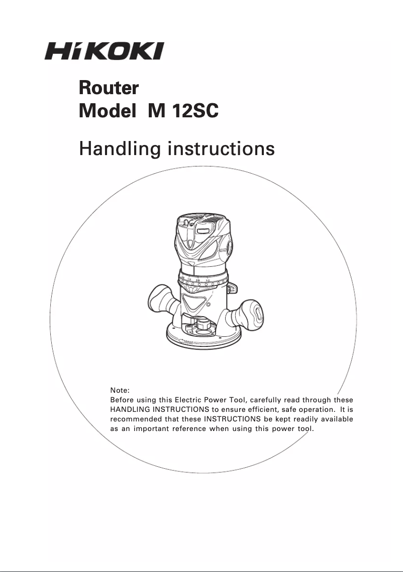 Image de la première page du manuel de l'appareil M 12SC