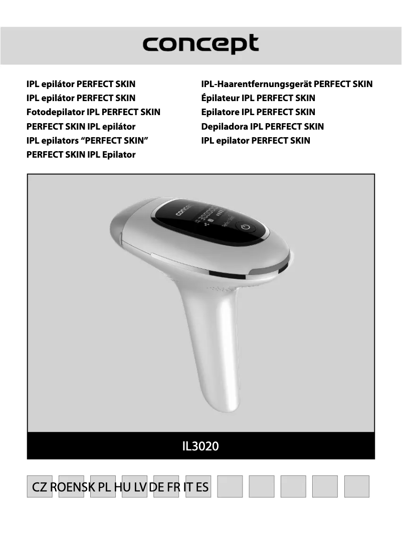 Image de la première page du manuel de l'appareil Perfect Skin IL3020