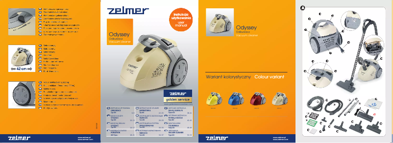 Page n°1 - Manuel utilisateur Zelmer Odyssey ZVC302ST