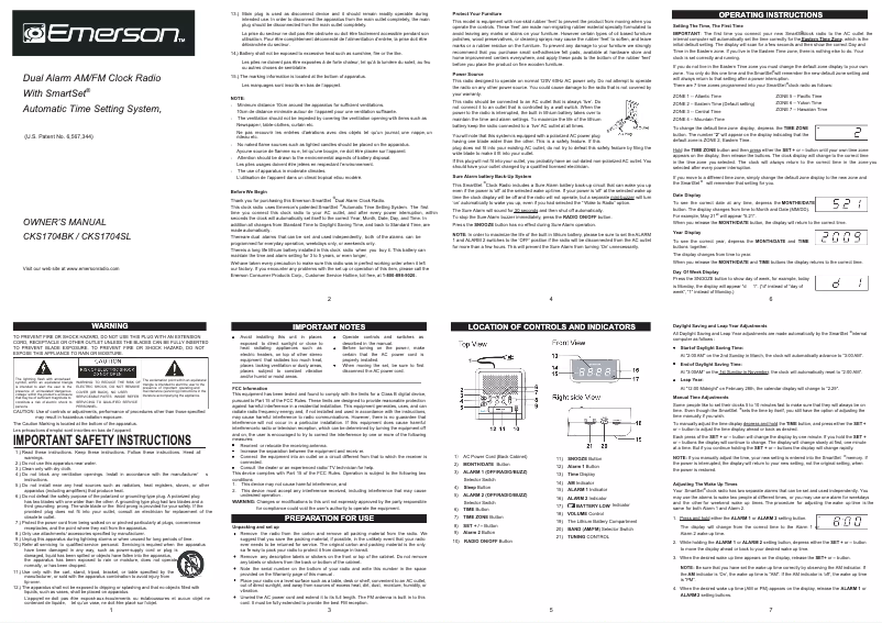 Page 1 de la notice Manuel utilisateur Emerson CKS1704