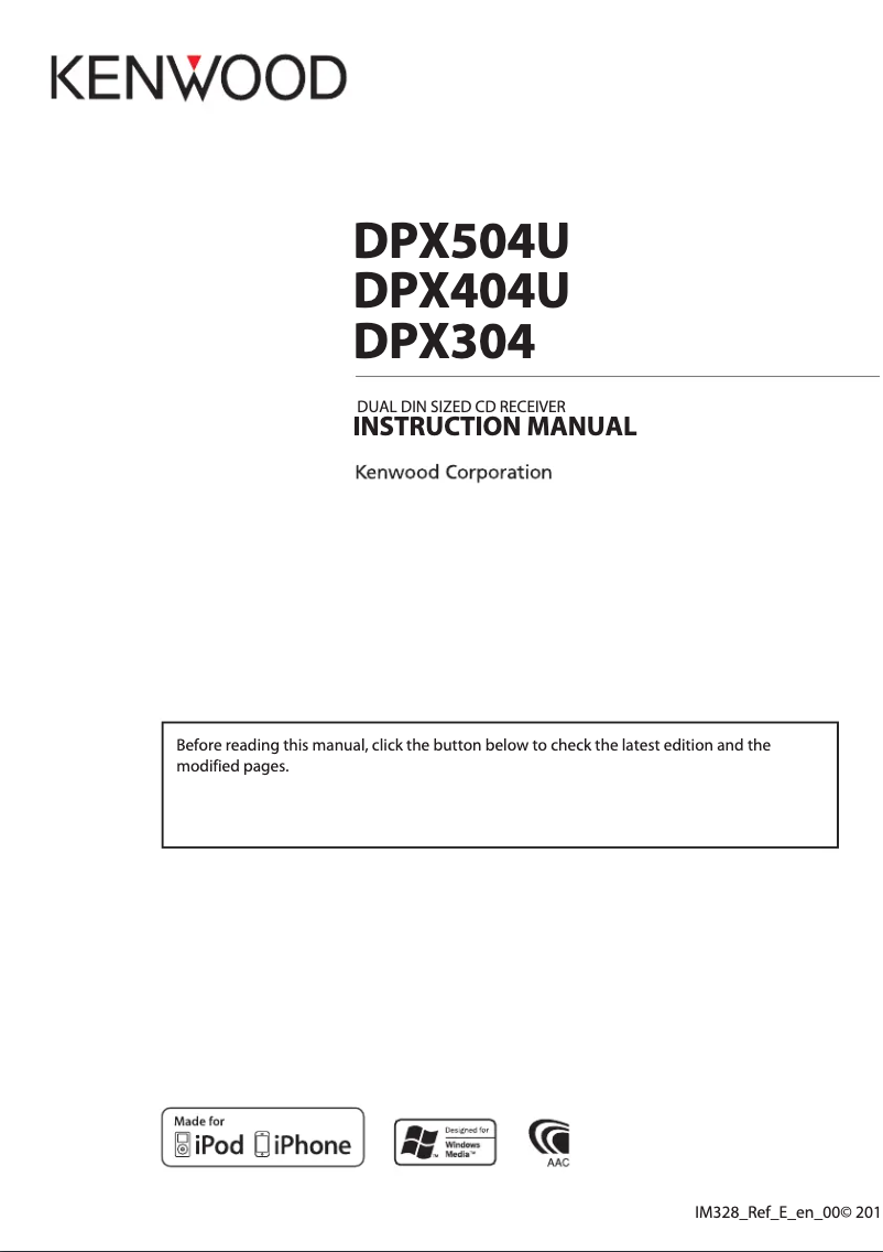 Image de la première page du manuel de l'appareil DPX404U