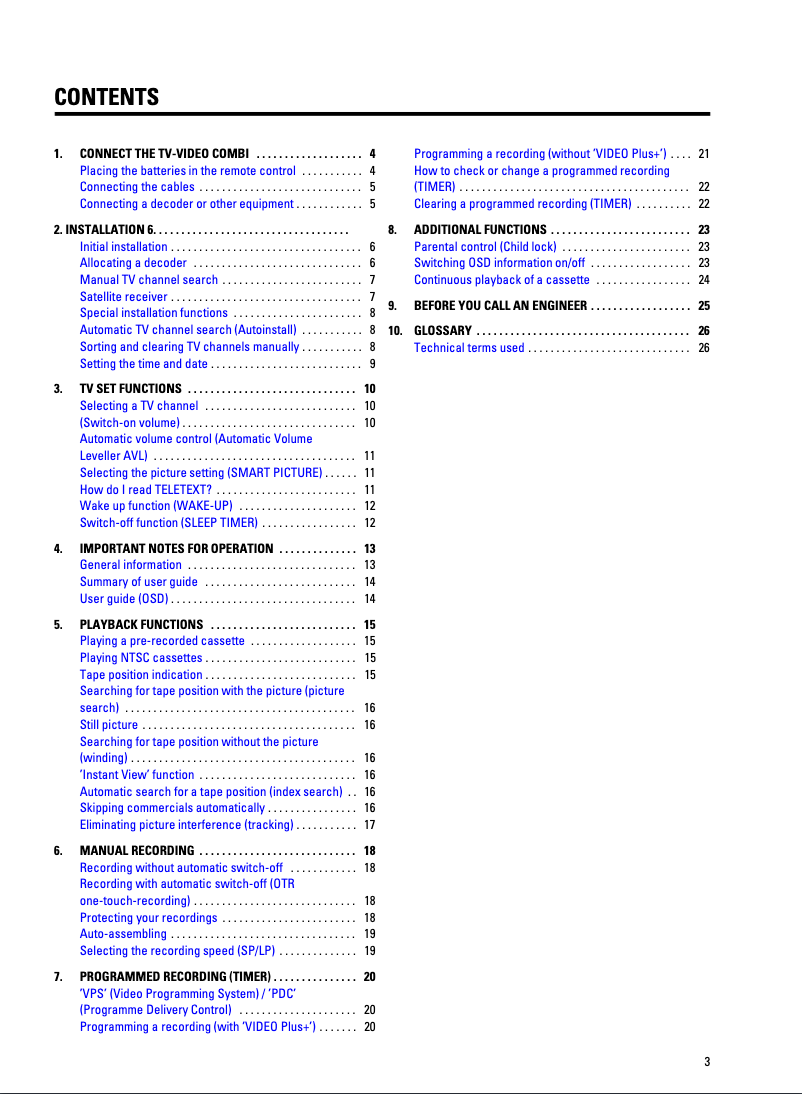 Page 1 de la notice Manuel utilisateur Philips 14PV350