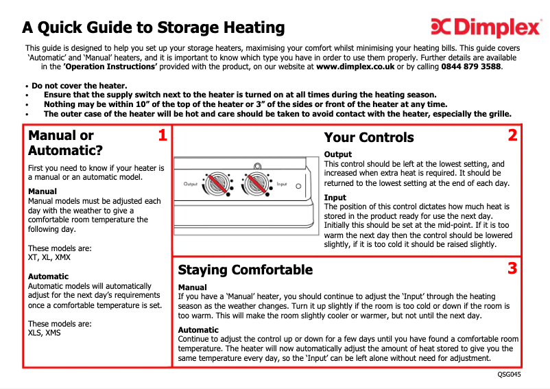 Page 1 de la notice Manuel utilisateur Dimplex VFM48i