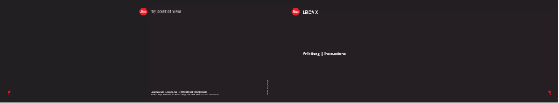 Página 1 del manual Manual de usuario Leica X 113