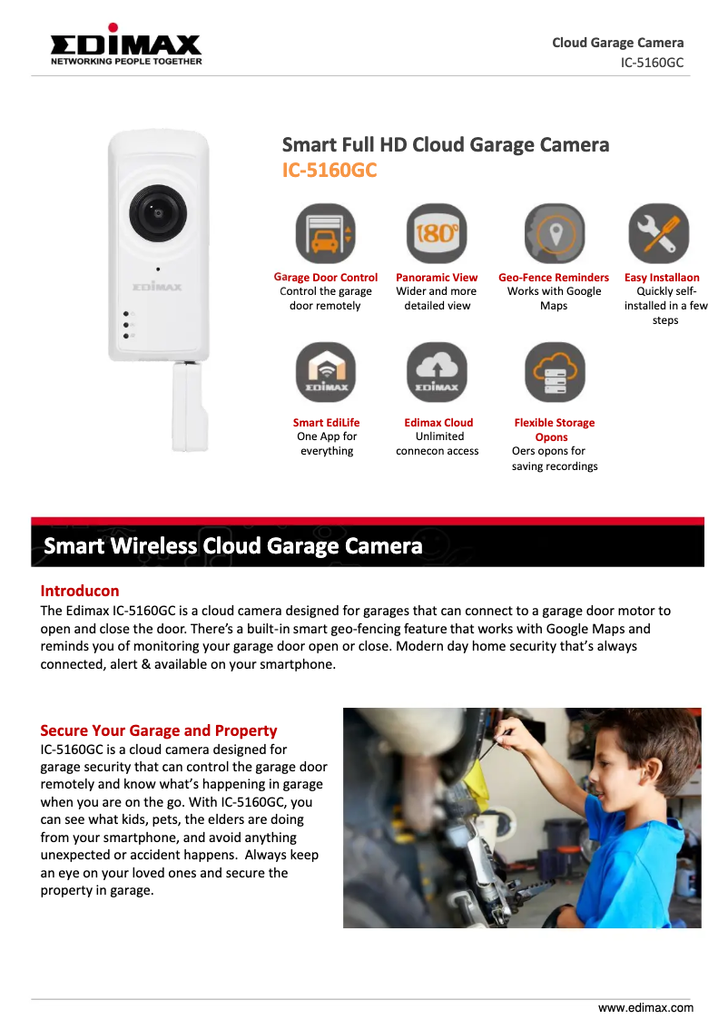 Page n°1 - Fiche technique Edimax IC-5160GC