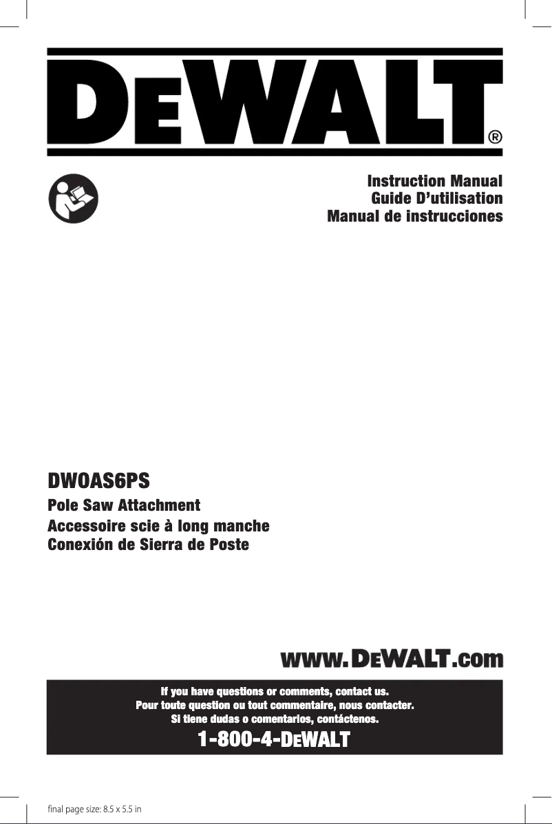 Image de la première page du manuel de l'appareil DWOAS6PS