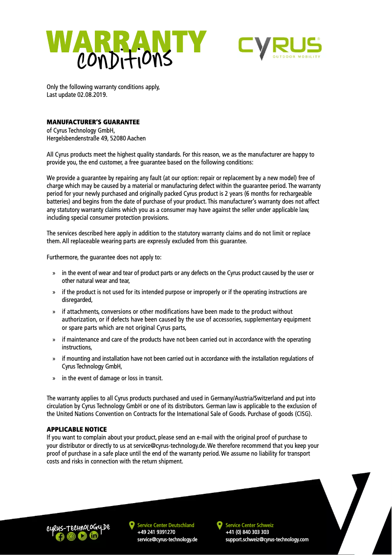 Page 1 de la notice Manuel utilisateur Cyrus CM8