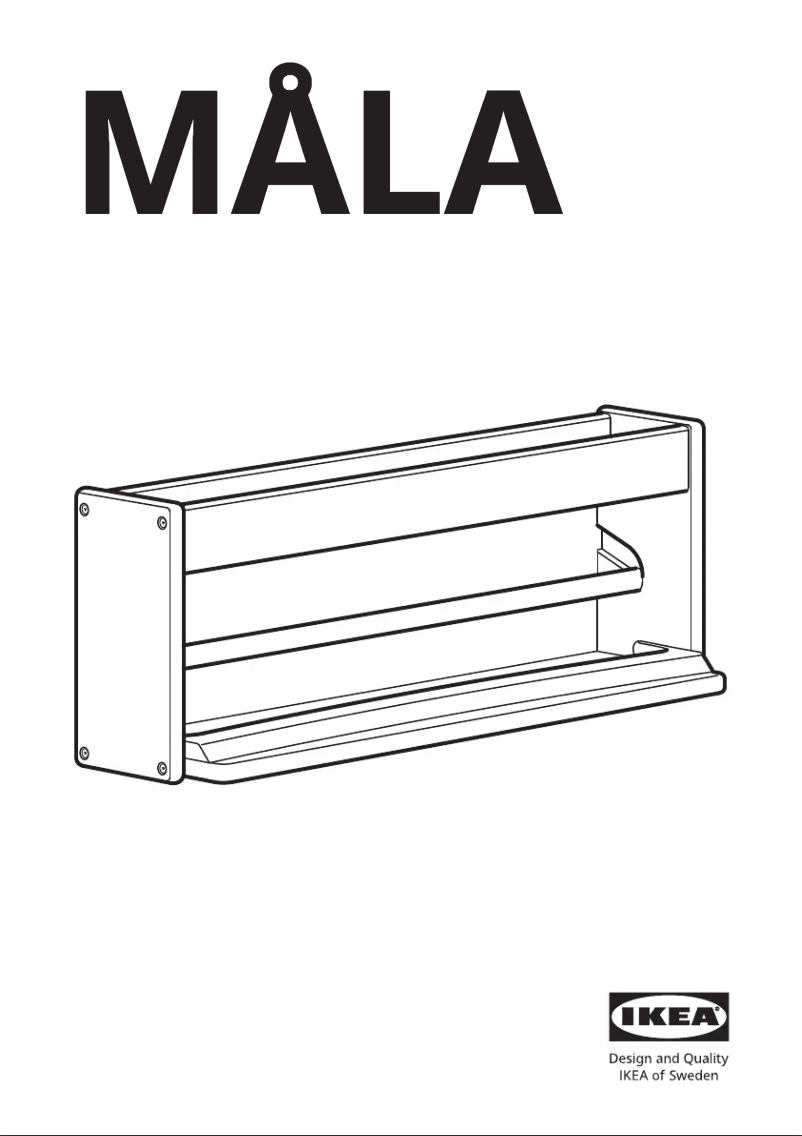 Page 1 de la notice Manuel utilisateur Ikea MÅLA 704.889.69